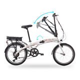 Ola Electrolight Efl1 Elektrikli Beyaz Elektrikli Katlanabilir Bisiklet 20