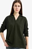 DeFacto Relax Fit Polo Yaka Basic Düz Uzun Kollu Tişört E8681AX25SPKH210