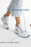 Kadın Beyaz Spor Ayakkabı Günlük Rahat Air Taban Sneaker N110