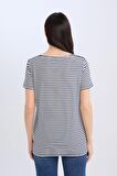 DeFacto Regular Fit Kayık Yaka Çizgili Kısa Kollu Tişört D4534AX24AUNV207