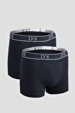 Ds Damat Lacivert %100 Pamuk 2'Li Atlet Boxer Takim 2HCBNORTATBOX 2HCBNORTATBOX