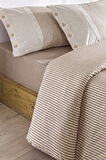 ÖZDİLEK NEVRESİM TAKIMI  RANFORCE 57 TEL ÇİFT KİŞİLİK SOMON NATURAL LINE