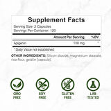 Deal Supplement Apigenin, 100mg Per Serving, 240 Capsules – Raw Plant Extract from Chamomile Flower – Active Bioflavonoids & Antioxidants – Sleep & Relaxation Supplement – Non-GMO