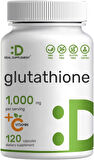 Deal Supplement Glutathione(Glutatyon) 1,000mg Per Serving, 98% Purity | Plus Vitamin C 500mg, Active Reduced Form (GSH) | Intracellular Antioxidant – Supports Detoxification & Immune Health