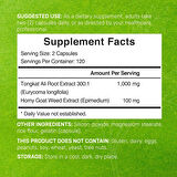 Deal Supplement Tongkat - Horny Goat Epimedıum 1100mg Per Serving 240 Capsules