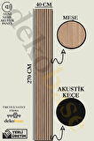 Meşe 40x270 cm Yeni Nesil Akustik Ahşap Duvar Paneli