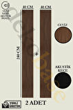 Ceviz (2 ADET) 40x240cm Yeni Nesil Akustik Ahşap Duvar Paneli