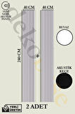 Beyaz (2 ADET) 40x240cm Yeni Nesil Akustik Ahşap Duvar Paneli