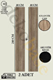Atlantik Çam (2 ADET) 40x240cm Yeni Nesil Akustik Ahşap Duvar Paneli