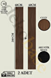 Ceviz (2 ADET) 60x240cm Yeni Nesil Akustik Ahşap Duvar Paneli