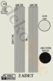 Açık Gri (2 ADET) 60x240cm Yeni Nesil Akustik Ahşap Duvar Paneli