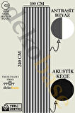 Antrasit-Beyaz Renk 100x240cm Yeni Nesil Akustik Duvar Paneli