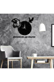 Kartal Dekoratif Modern ahsap dekor Duvar Saat 