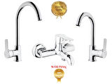 Delta Lavabo,banyo,evye Batarya Üçlü Set