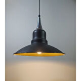 Mylights Vintage Rustik Metal Sarkıt Avizeler Siyah Içi Altın