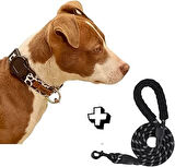 Tosbai̇ Köpek Boyun Tasmasi 45-65 Cm Xl Beden, Recycled Baskili Kopmaz Tasma & Tosbai Kopek Gezdirme