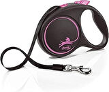 Flexi Black Design L Beden Pembe 5Mt Şerit Tasma