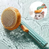 Orret Home Kedi Köpek Otomatik Temizlenen Tuşlu Tüy Toplayıcı Tarak Basmalı Kedi Köpek Fırçası Evcil