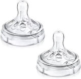 Avent Natural Biberon Emziği, 2 Numara, 1M+ 2'Li