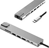 Daytona CF10 Macbook Uyumlu Type-C™ To 4K HDMI 2* Type-C 2* USB 3.0 Ethernet Lan 2* SD 8IN1 Çevirici Hub Adaptör