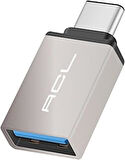 Type C USB 3.1 to USB 3.0 Dönüştürücü OTG Çevirici Adaptör Metal MacBook, Type-C Dönüştürücü Bellek, Mini Boy