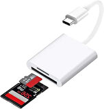 iPhone 15 Uyumlu Type-c Kart Okuyucu SD Kart Adaptörü TF Kart Okuyucu Disk Adaptörü Mobil Kart Okuyucu Hızlı Aksesuarları Bağlayın