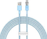 Baseus Explorer Serisi Hızlı Şarj Kablosu Akıllı Sıcaklık Kontrolü Usb To Type-C 100W, 2M, Mavi