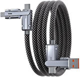 4 In 1 Şarj Kablosu Type-C To Type-C Usb Lightning Uçlu Örgü 120W Şarj Kablosu Metal Uçlu