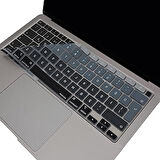 Mcstorey Macbook Air M1 13Inç Klavye Koruyucu Türkçe Q Ombre A2179 A2337 Ile Uyumlu Siyah Gri