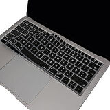 McStorey Laptop Macbook Air M1 Klavye Kılıfı F-Türkçe DaktiloTip A1932 A2179 A2337 ile UyumluSiyah