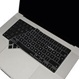 McStorey Macbook Pro Air M1-M2-M3 Klavye Koruyucu A2681 A3113, A2941 A3114, A2442 A2779 A2992 A2918, A2485 A2780 A2991 ile Uyumlu Siyah