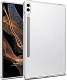 Microsonic Samsung Galaxy Tab S9 Plus X810 Için Kılıf Transparent Soft Şeffaf [Galaxy Tab S9 Plus X8