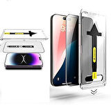teknosepetim iPhone 16 Pro Max Aparatlı Ekran Koruyucu Otomatik Kurulumlu Toz Engelleyici Baloncuk Bırakmaz iphone 16 pro max Premium Ekran Koruyucu jelatin Değil Camdır Net Görüntü