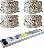 Amber Led 4040 Yeni Nesil 20 Metre Şerit + 12V 25 300 Watt Trafo Oturma Odası, Yatak Odası Ve Mutfak
