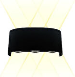 Amber LED Modern Tasarımlı Dekoratif Çift Yönlü Bahçe Aplik - İç ve Dış Mekan Aydınlatma 6 Watt - 9 Watt