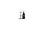 2’li Hands Dishes Siyah Beyaz Dekoratif Mutfak Banyo Sıvı Cam Sabunluk Seti 500ml Stantlı Set
