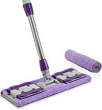 Orret Home Yedek Mikrofiber Bezli Mandallı Mop, Sıkıştırmalı, Uzayabilir Teleskopik Saplı, 360 Derece Dönebilir Zemin ve Duvar Temizlik Mopu