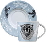 Kütahya Porselen Snowy 4 Parça 2 Kişilik Kahve Takımı, 100 Ml