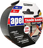 Apel Tamir Bandı (Duct Tape) Askılı Karton 48 Mm X 25 M Siyah