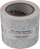 hazır etiketler , hazır al hızlı al Original Etiketi PP Metalize 15mm Çapında 2000 Adet Yan Yana 3 lü