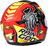 ZEUS ZS-811A AL31 Matt Red Fluo Yellow Kapalı Kask,
