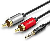 3.5mm AUX to 2 RCA Ses Kablosu 1 Metre