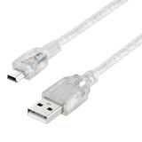 IPOD ŞARJ ALETİ KABLOSU USB 5 PİN GENİŞ 1.5 METRE ŞEFFAF