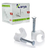 Karya 2 Numara 6 Mm Çelik Çivili Kroşe (100'Lü Paket)