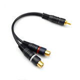1 RCA Erkek 2 RCA Dişi 25 Cm Anfi Y Kablo