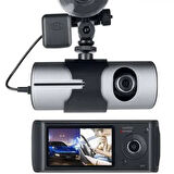 R300 Gps Destekli Çift Kameralı Araç İçi Dashcam Dvr Kamera Seti