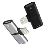 PM-18316 İphone Lightning Şarj Kulaklık Çevirici Adaptör Jack