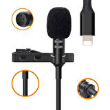 Jh-041 Cep Telefonu İçin Lightning Youtuber Yaka Mikrofonu