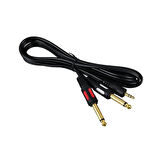 PM-4284 3.5 Mm Stereo Erkek/2X6.3Mm Mono Erkek 1.5 Metre Kablo