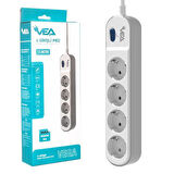 Vea VE-VEGA104 A Class 4'Lü Anahtarlı 1.5 Metre Akım Korumalı Priz